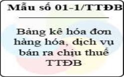 Mẫu số 01-1/TTĐB: phụ lục bảng kê hóa đơn hàng hóa, dịch vụ bán ra chịu thuế tiêu thụ đặc biệt